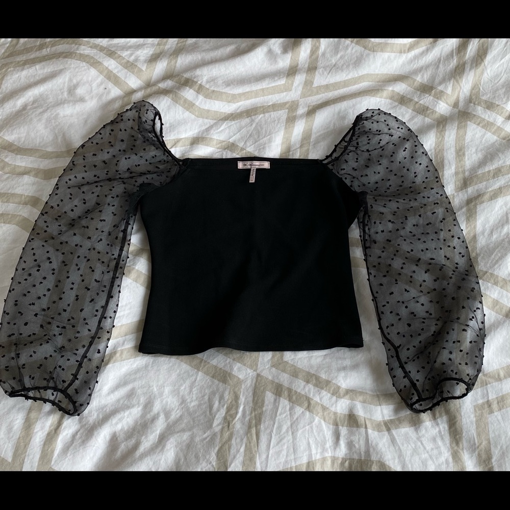 BCBGeneration Top with Puffy Sleeves